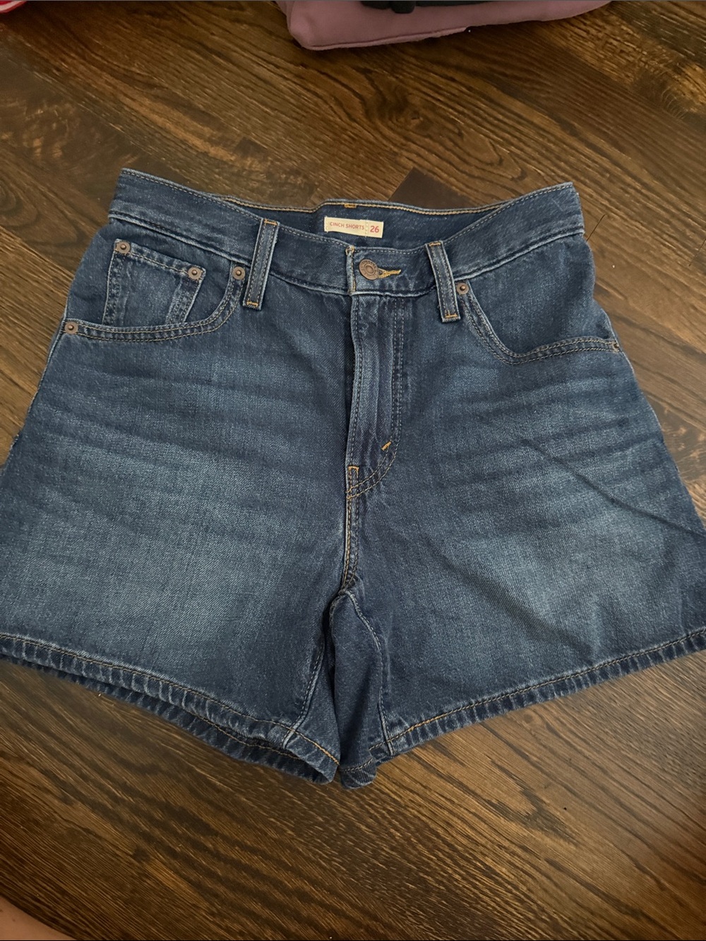 Levi's Dark Blue Denim Cutoff Shorts